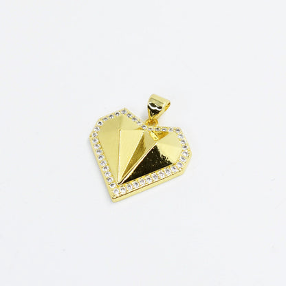 Diamond Shape Heart Charm CH-115