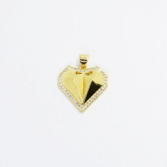 Diamond Shape Heart Charm CH-115