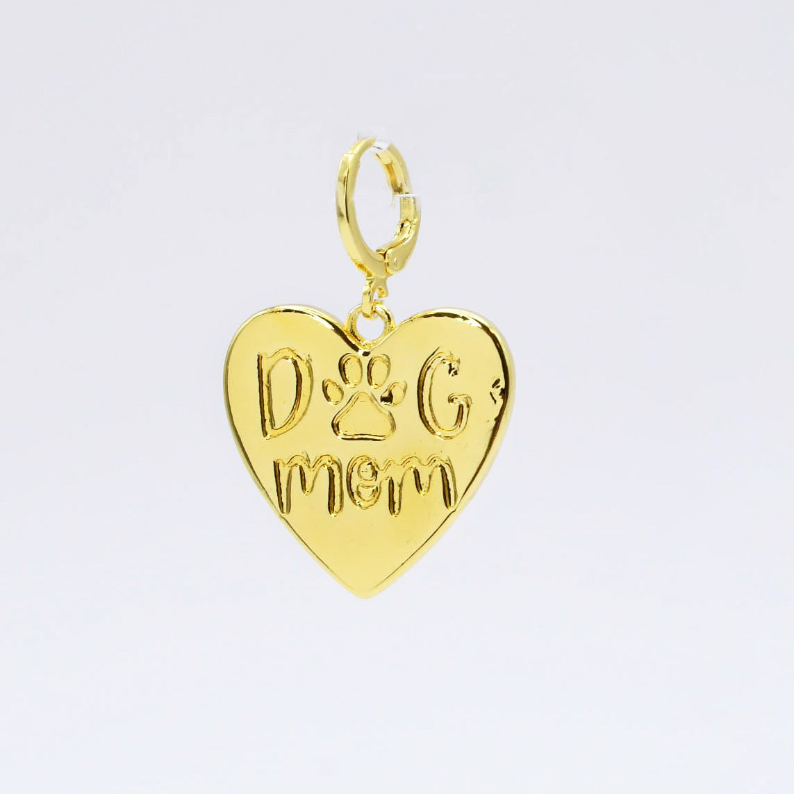 Dog Mom Heart Charm