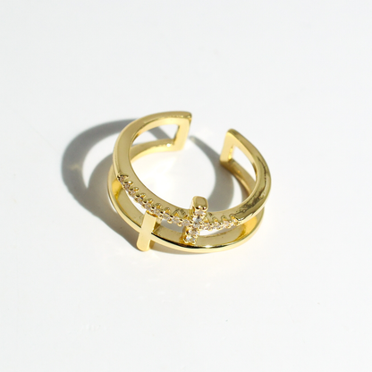 hypoallergenic ring, waterproof ring, tarnish free jewelry, boutique wholesale jewelry, dainty gold ring, gemstone statement ring, sparkly cubic zirconia ring, high quality jewelry gifts, elegant gold plated ring, trendy fashion ring, pastel gemstone ring