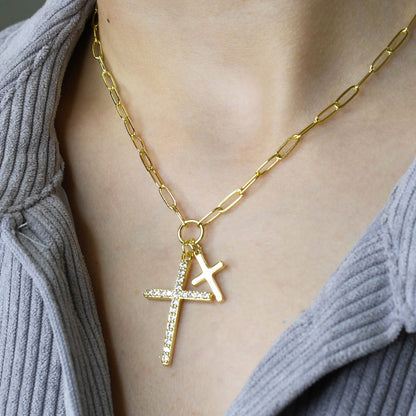 Double Cross Necklace I-23