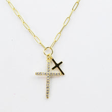 Load image into Gallery viewer, Double Cross Necklace I-25
