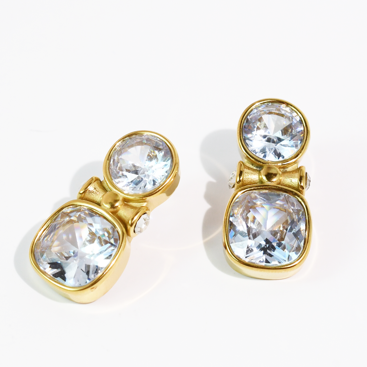 Double Diamond Earring Waterproof