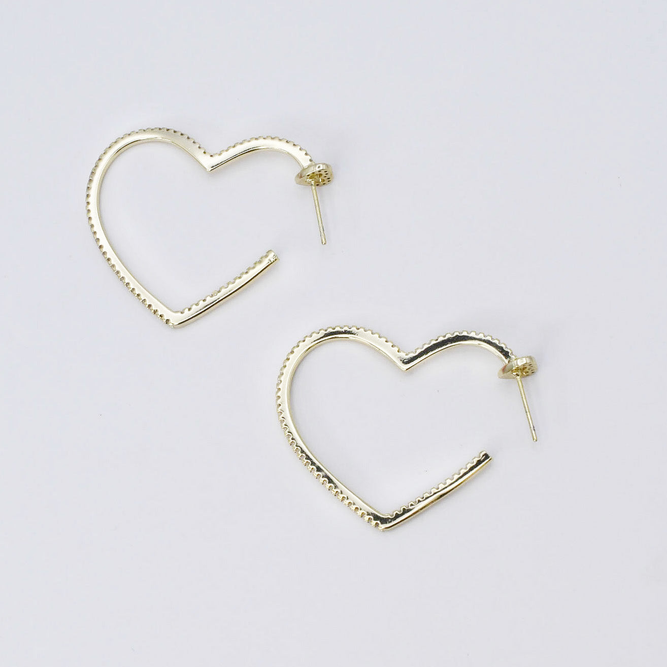 Double Heart Hoop Gold C15