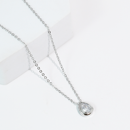 Drop of Love Necklace Silver