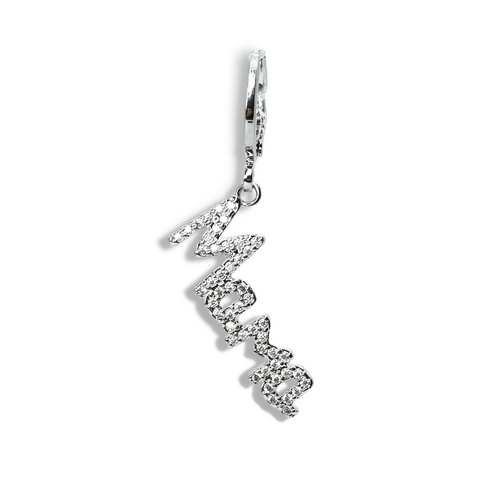 Mama Crystal Charm Silver CH-194