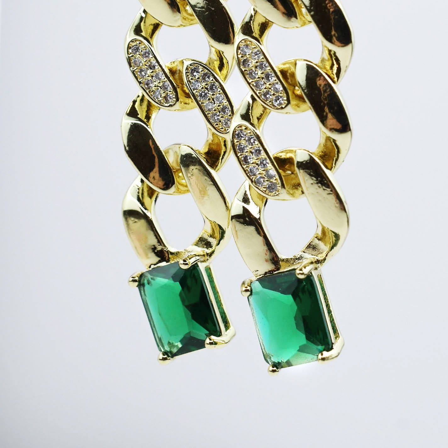 Emerald Chain Luxe Drops