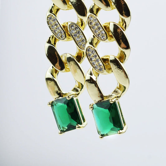 Emerald Chain Luxe Drops
