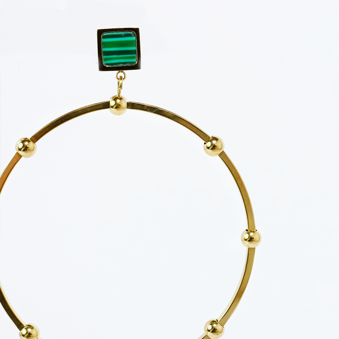 Emerald Halo Hoops