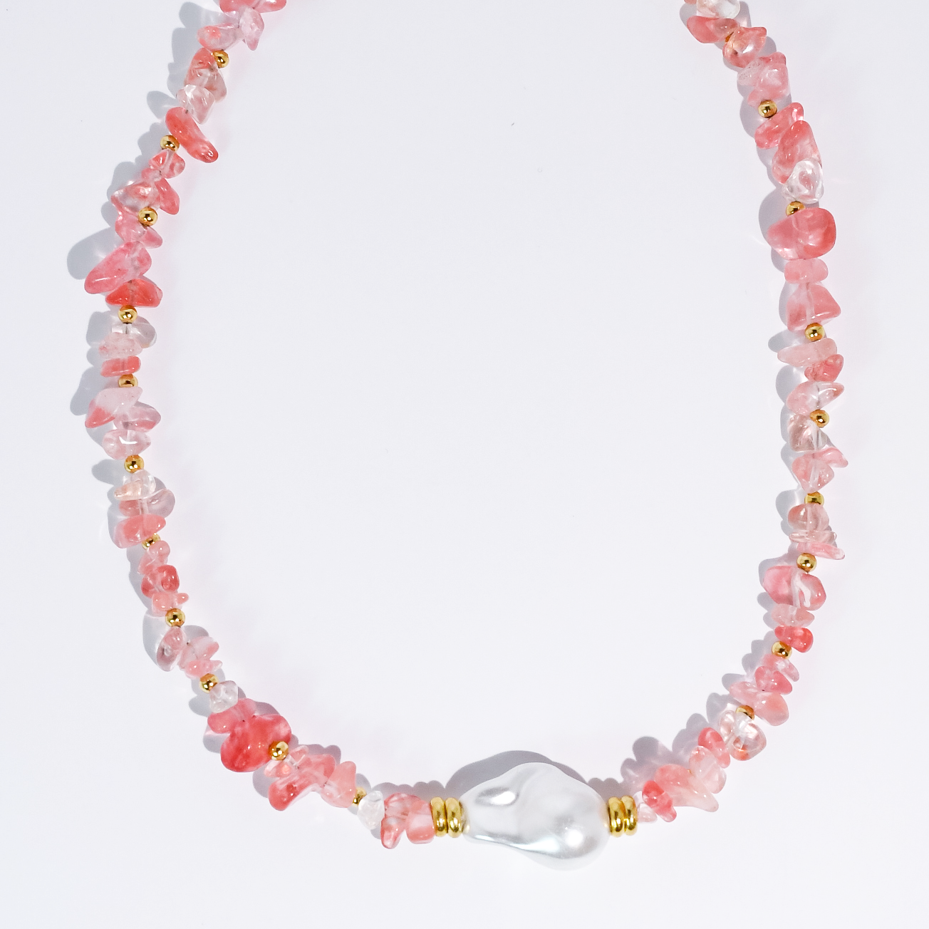 Colorful charms gold necklace featuring gemstone details, layered jewelry design, trendy accessory for women’s jewelry collections, boutique wholesale fashion necklace that is hypoallergenic, tarnish free, and waterproof jewelry with a cute aesthetic statement style