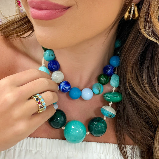 Sea Glass Beads Necklace