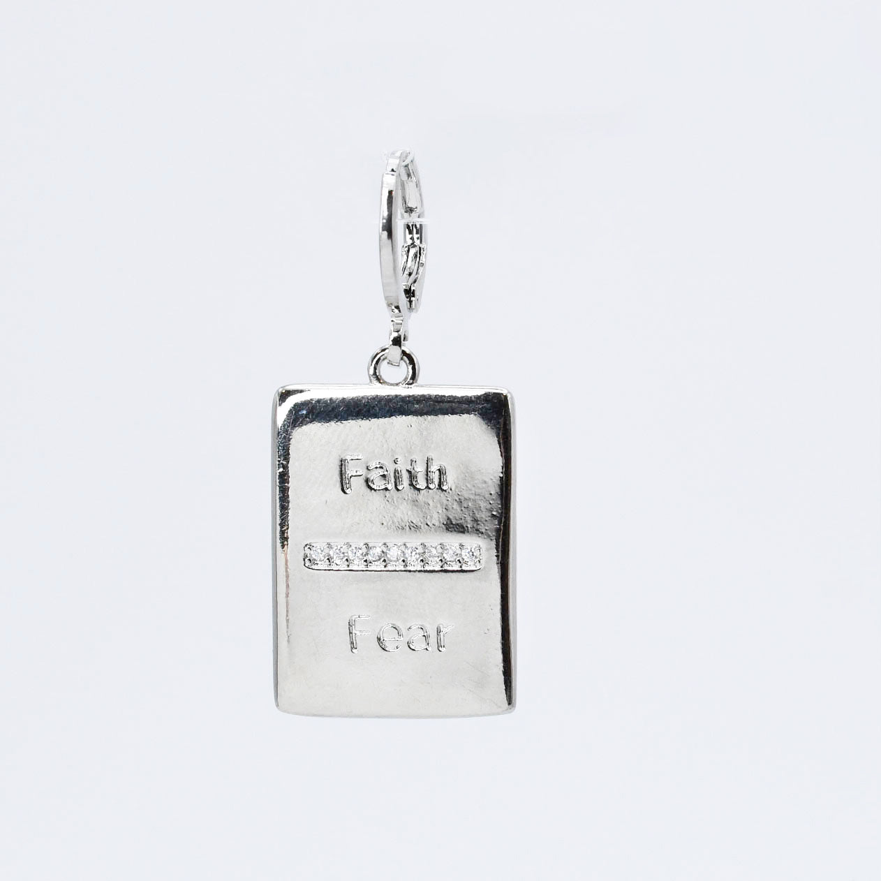 Faith Over Fear Charm Silver CH-264