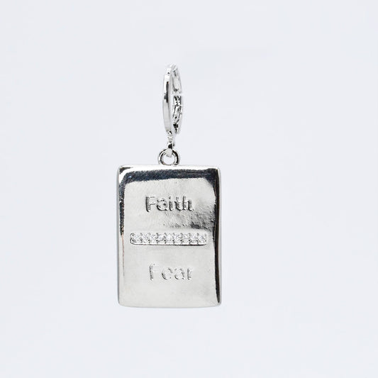 Faith Over Fear Charm Silver CH-264