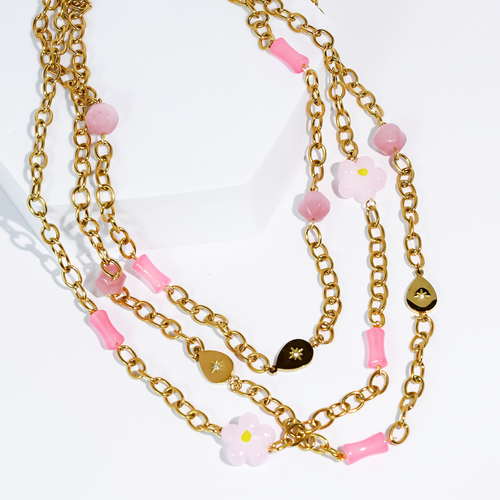 Flower Pop Layered Necklace