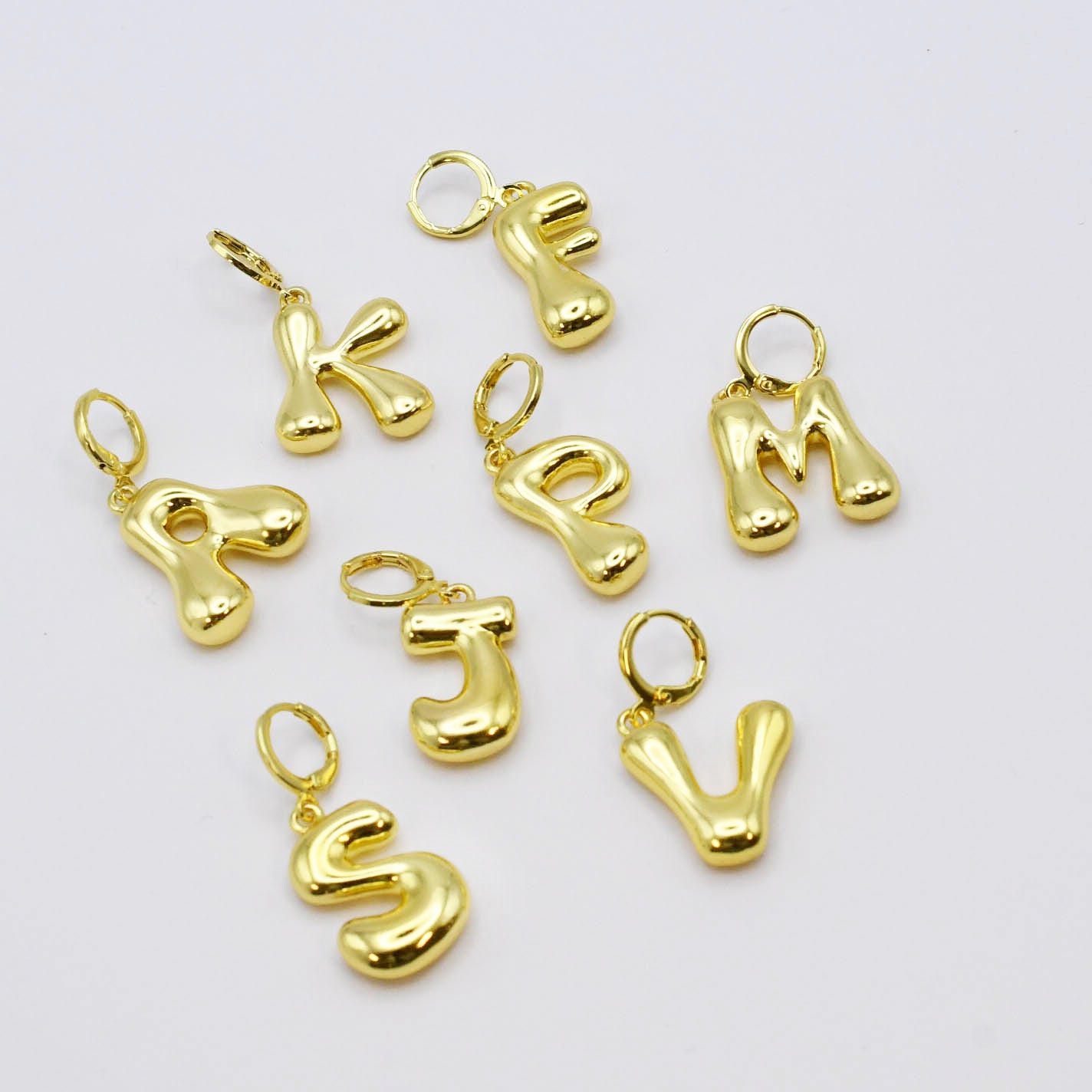 Funky Gold Initial Charm