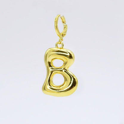 Funky Gold Initial Charm