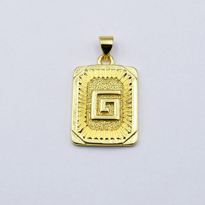 Medallion Initial Charm