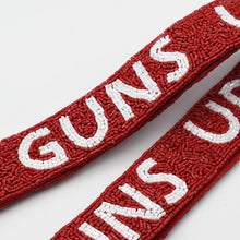Load image into Gallery viewer, GUNS UP Red/White Strap

