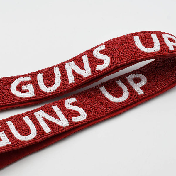 GUNS UP Red/White Strap