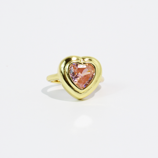 Garden Ring Blush Heart