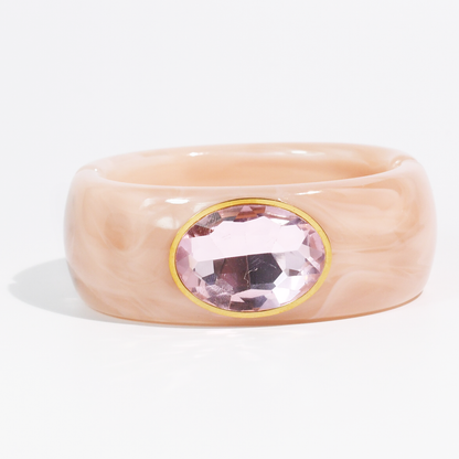 Gemstone Resin Cuff Bracelet
