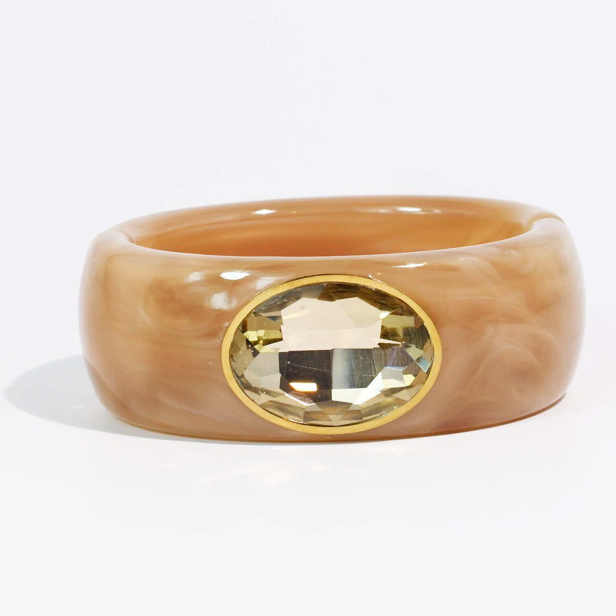 Gemstone Resin Cuff Bracelet