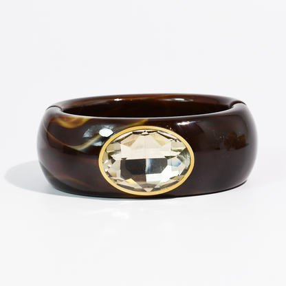 Gemstone Resin Cuff Bracelet