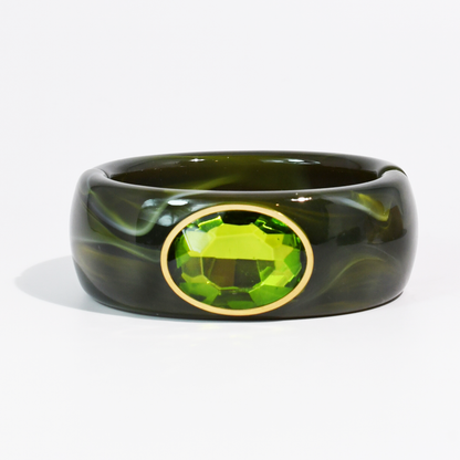 Gemstone Resin Cuff Bracelet