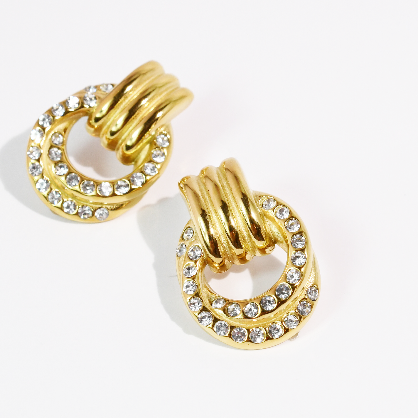 Gilded Crystal Stud Waterproof