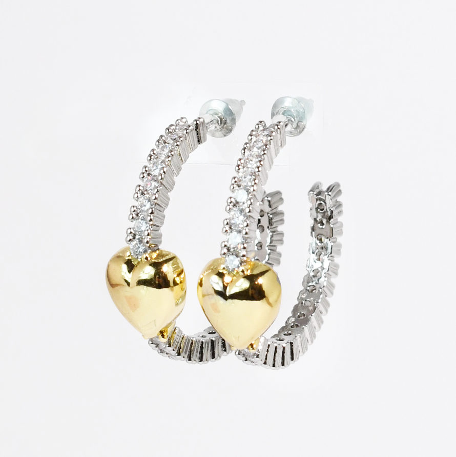 Glam Heart Hoops