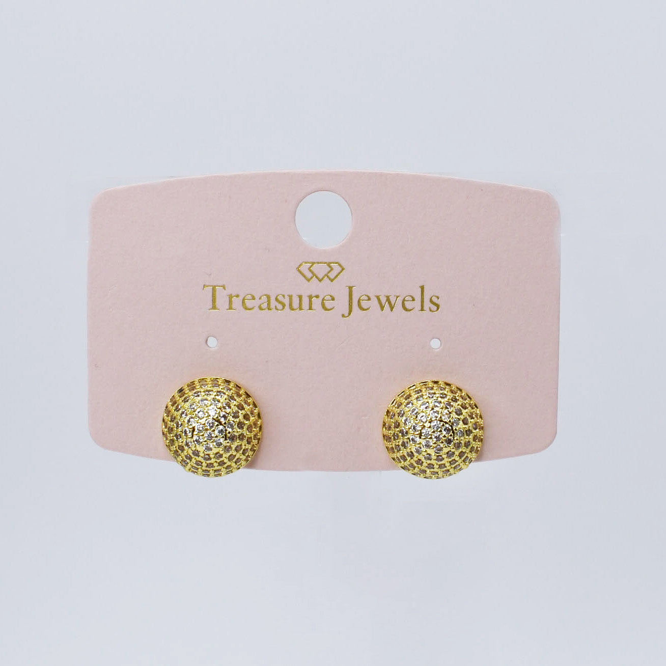 Glitter Bead Stud Gold