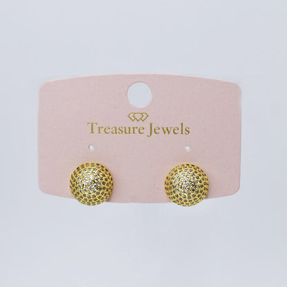 Glitter Bead Stud Gold