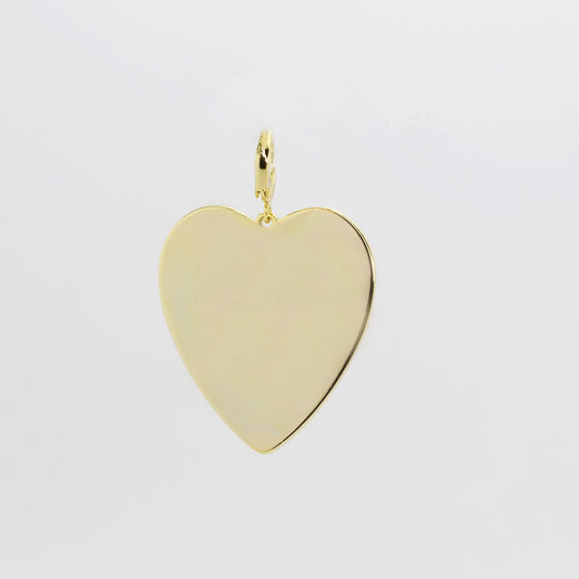 Big Gold Heart Charm