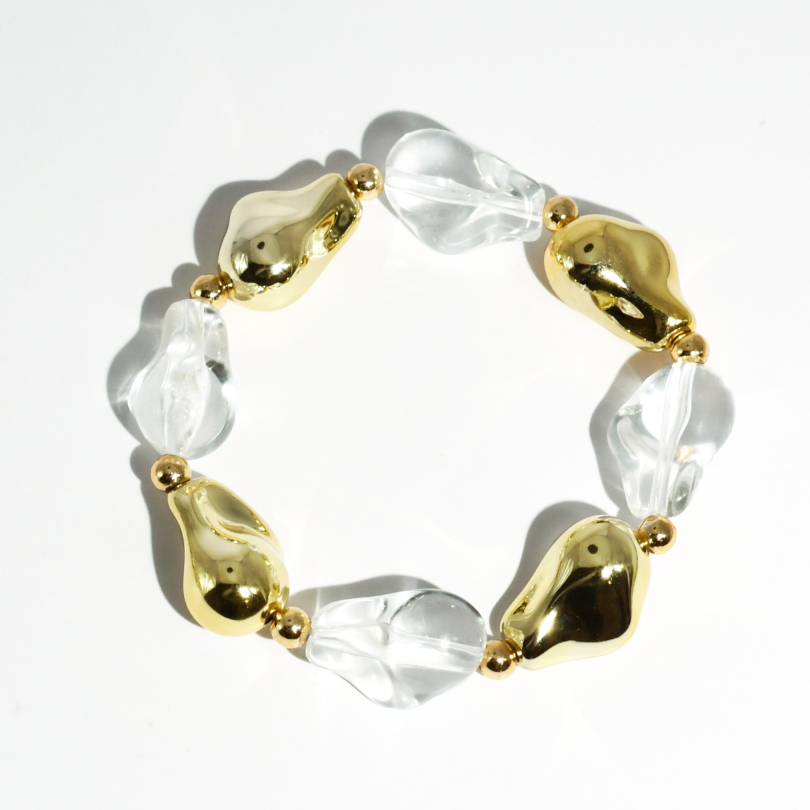 colorful gemstone jewelry, beaded fashion bracelet, gold or silver tone accessory, handcrafted beaded piece, trendy boho chic jewelry, vibrant statement wristwear, artisan handmade design, everyday stackable accessory, fashion jewelry for women, premium jewelry gift idea, boutique style wristwear, elevated modern jewelry