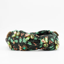 Load image into Gallery viewer, Green Holiday Knot Headband
