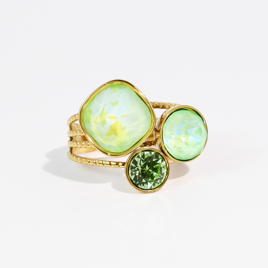 Green Pop Crystal Ring Waterproof