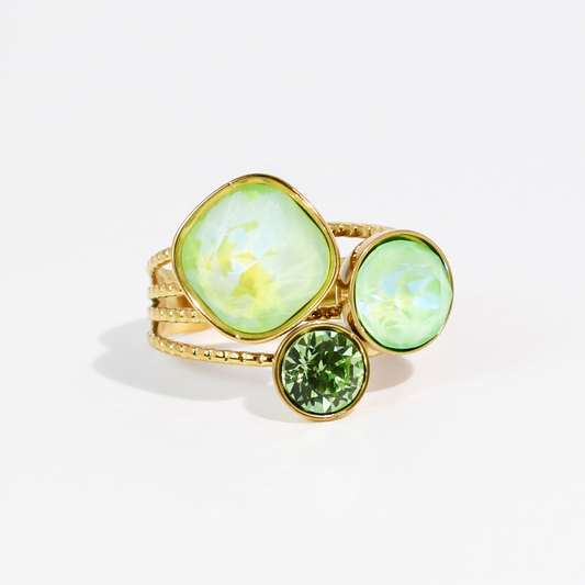 Green Pop Crystal Ring Waterproof