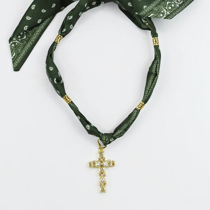 Scarfed and Chic Pendant Necklace