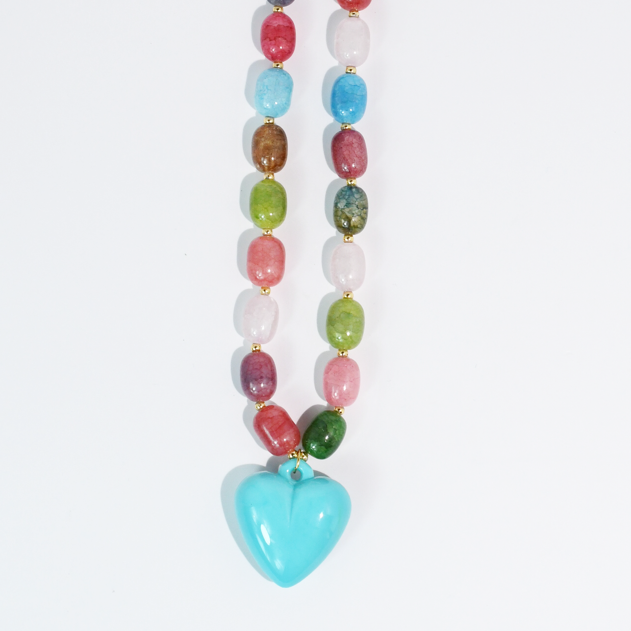 Happy Colorful Heart Necklace