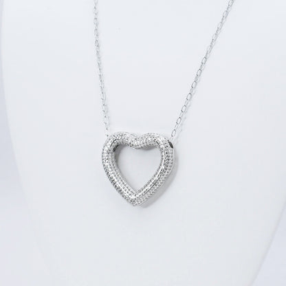 Heart OutlineSilver Necklace N15