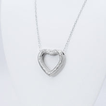 Load image into Gallery viewer, Heart OutlineSilver Necklace N18
