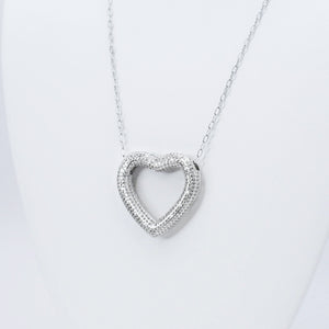 Heart OutlineSilver Necklace N18