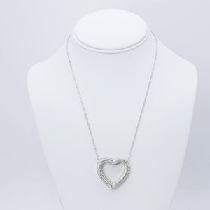 Heart OutlineSilver Necklace N18