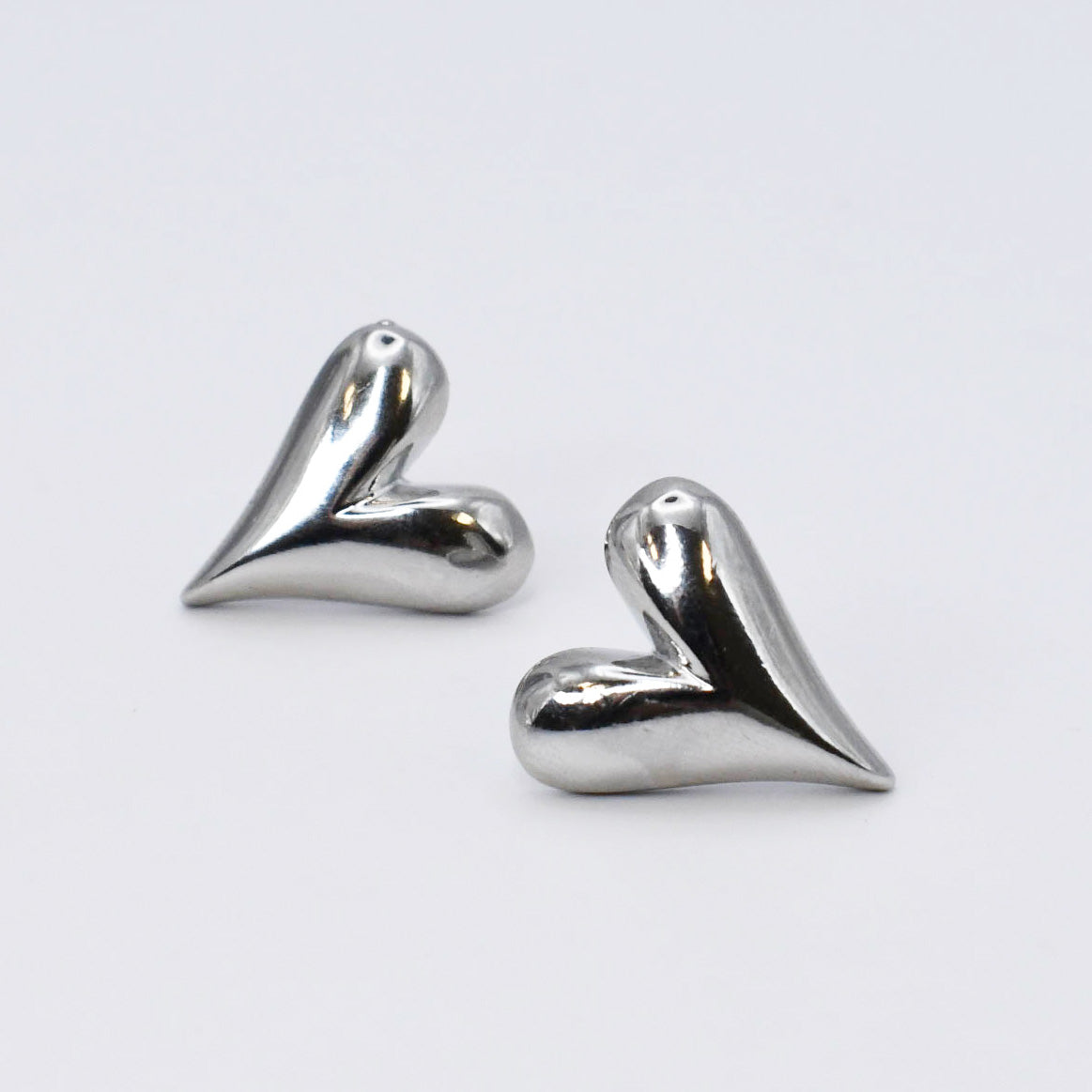 Heart Tear Stud Silver