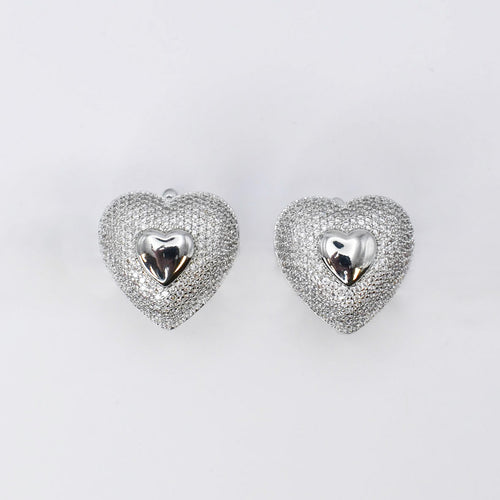 Heart to Hold Silver Earrings J44