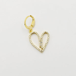 Heart Tracing Gold Charm