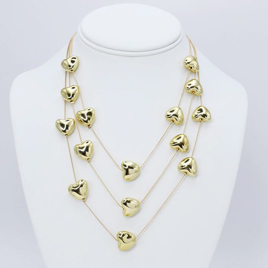 Hearts Ballon Layer Necklace