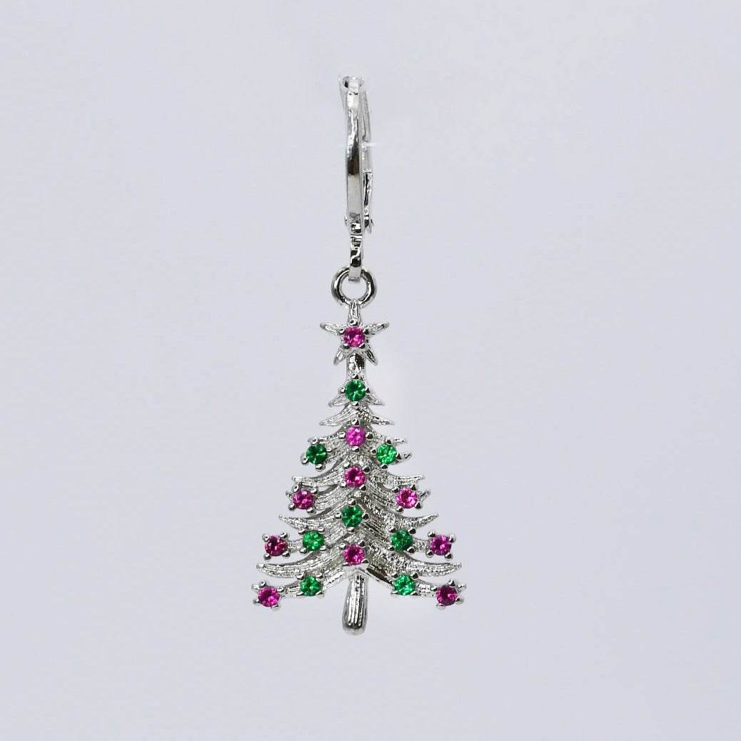 Holiday Tree Silver Charm CH-328