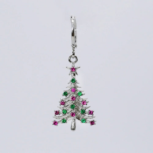 Holiday Tree Silver Charm CH-328