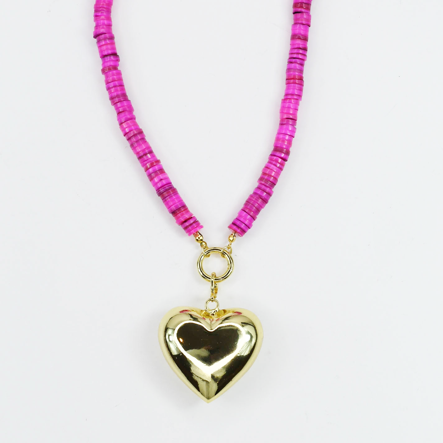 Hot Pink Heartbreaker Necklace